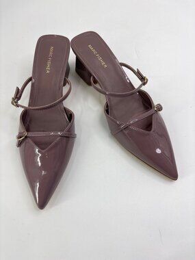 Marc Fisher Lakey Mule 2.5" Heel Patent Mauve Size 11M NWOT